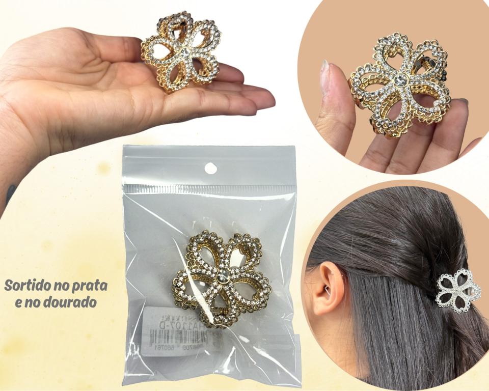 PREGADEIRA FLOR STRASS 4.5cm