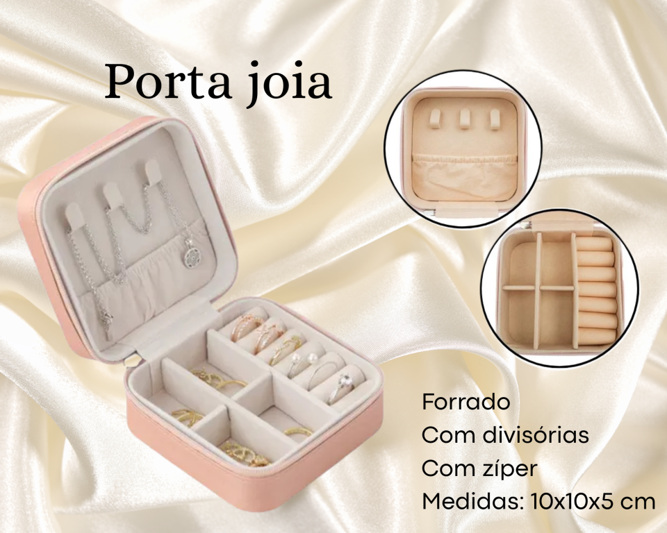 PORTA JOIA BEGE 10X10X5cm