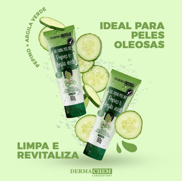 SKIN CARE MASCARA PEEL OFF PEPINO E ARGILA VERDE
