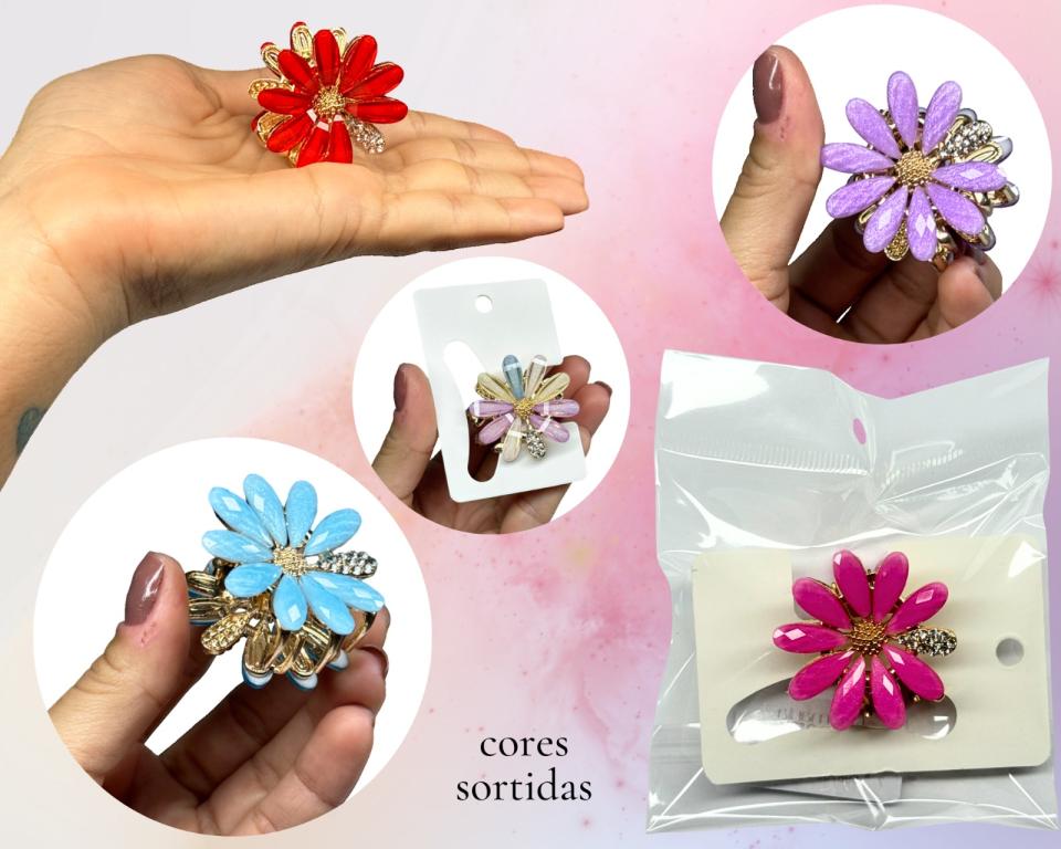 PREGADEIRA METAL/PEDRA GERBERA 4cm