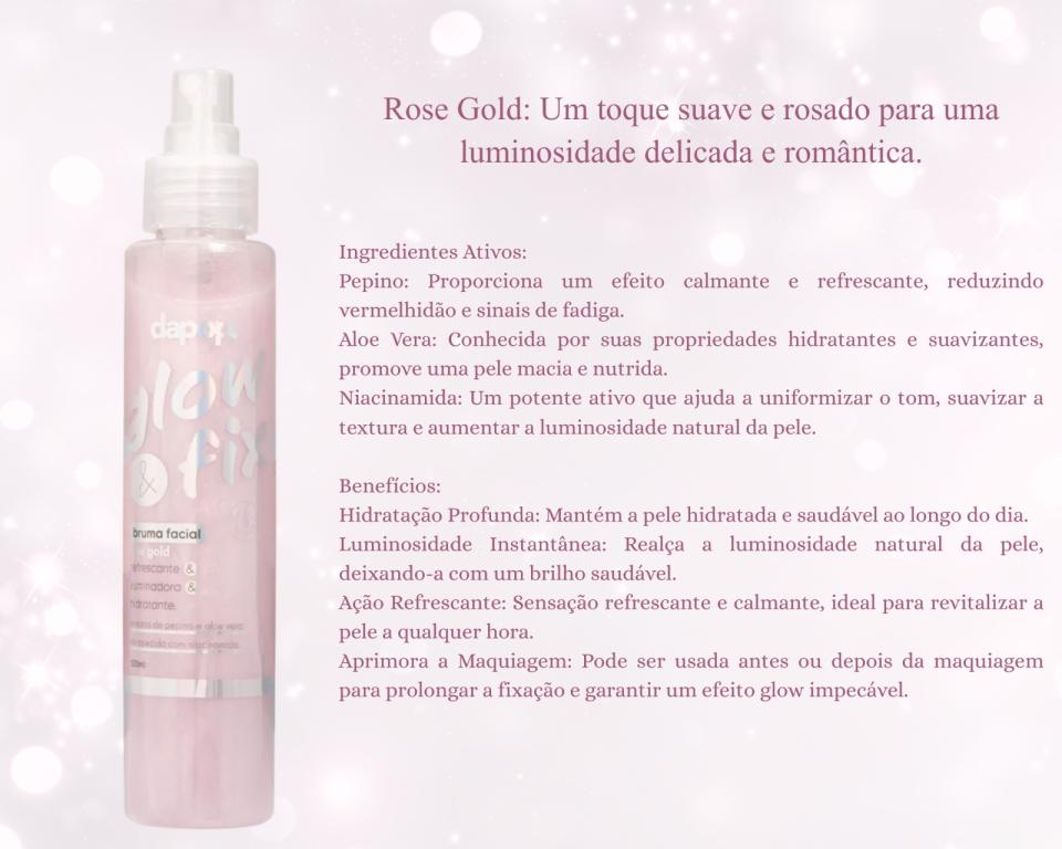 BRUMA FIXADORA GLOW ROSE 120ml