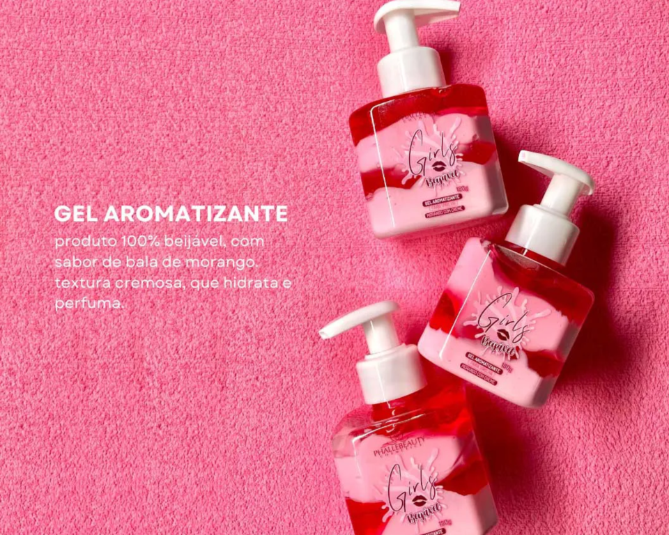 GEL AROMATIZANTE PARA VIRILIA MORANGO COM CREME 180G