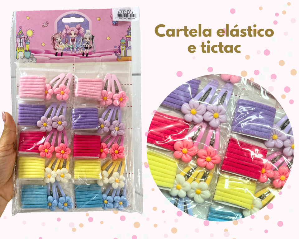 CARTELA FLOR XUXA E PRESILHA C/10