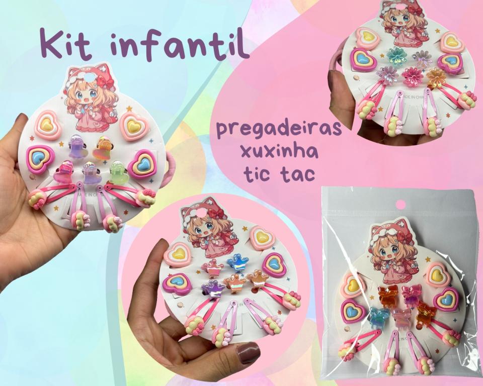 KIT MIX CORAÇÃO PREGADEIRA ,XUXA E TIC TAC
