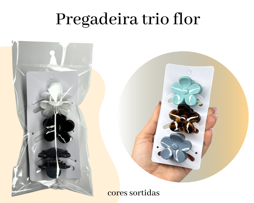 KIT PREGADEIRA FLOR 4cm C/3