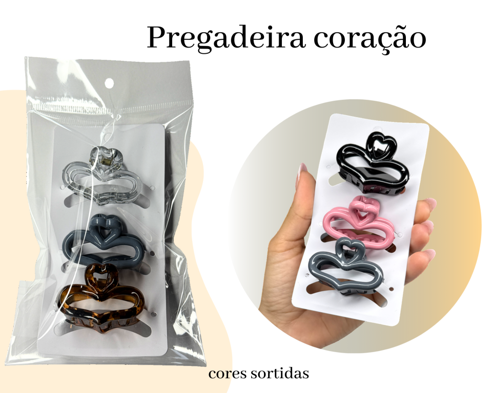 KIT PREGADEIRA CORAÇÃO 4.5cm C/3