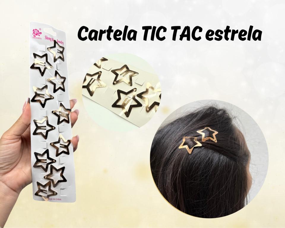TIC TAC CARTELA ESTRELA C/10 - 3cm
