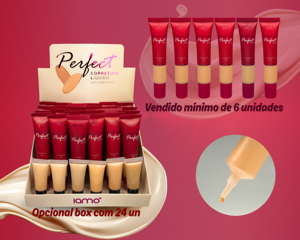 CORRETIVO LIQUIDO ALTA COBERTURA TONS CLAROS IAMO
