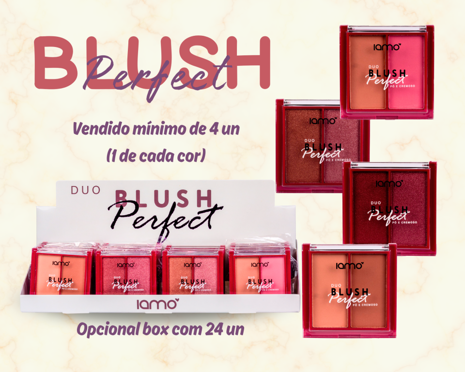 BLUSH EM PO DUO PERFECT IAMO (MINIMO DE 4)