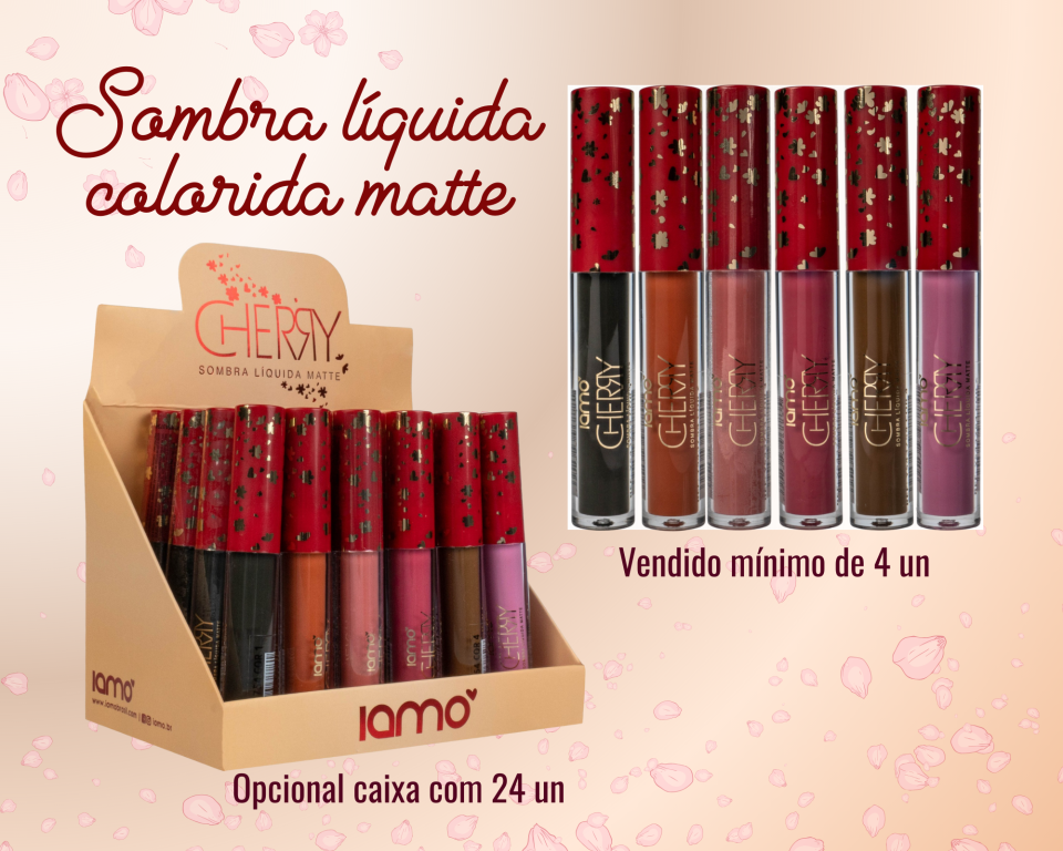 SOMBRA LIQUIDA MATTE CHERRY IAMO (MINIMO DE 6)