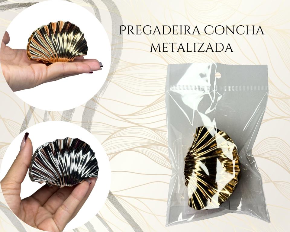 PREGADEIRA METAL CONCHA 7cm