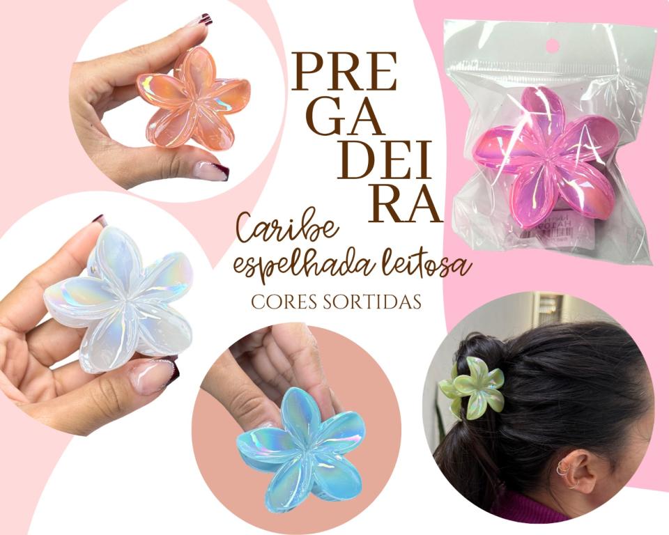 PREGADEIRA CARIBE ESPELHADA LEITOSA 6cm