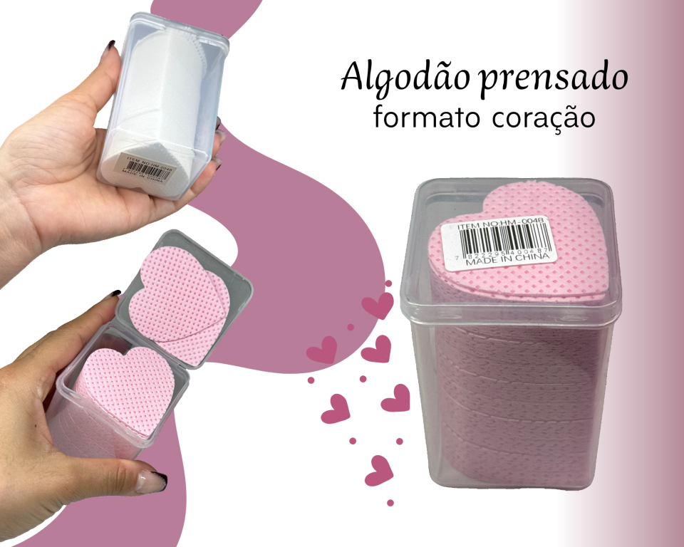 ALGODÃO PRENSADO CORAÇÃO 200un