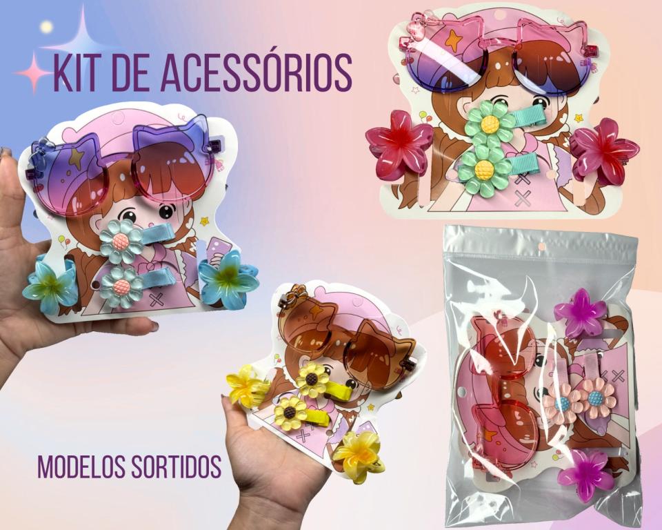 KIT OCULOS, PRESILHA E PREGADEIRA