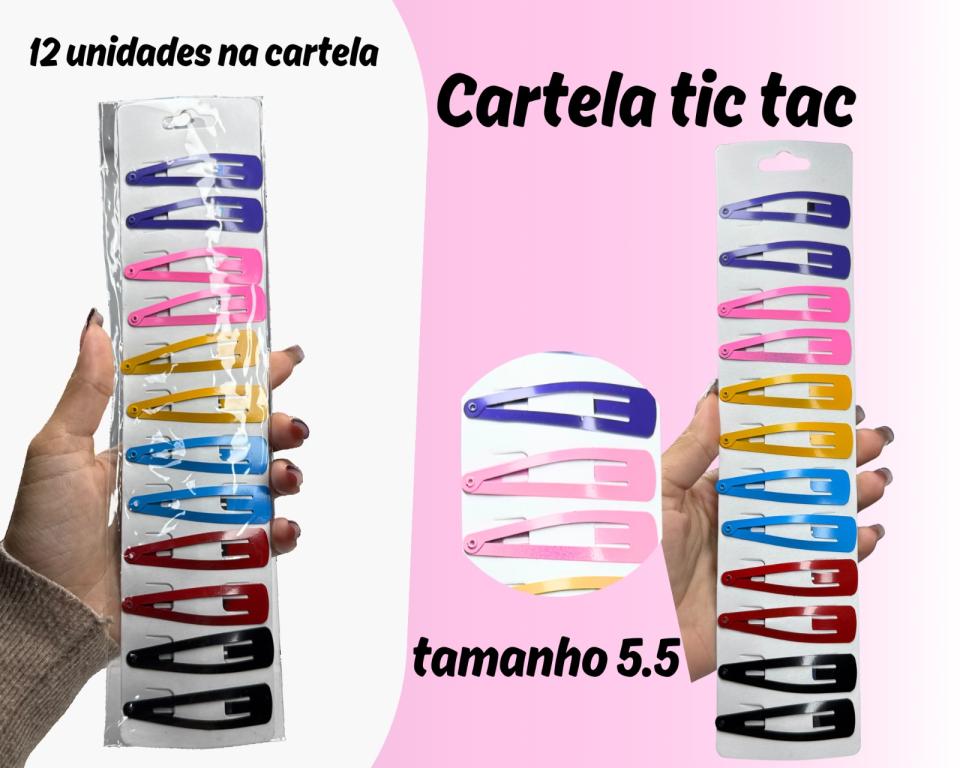 TIC TAC CARTELA C/12 COLORIDA 5.5cm