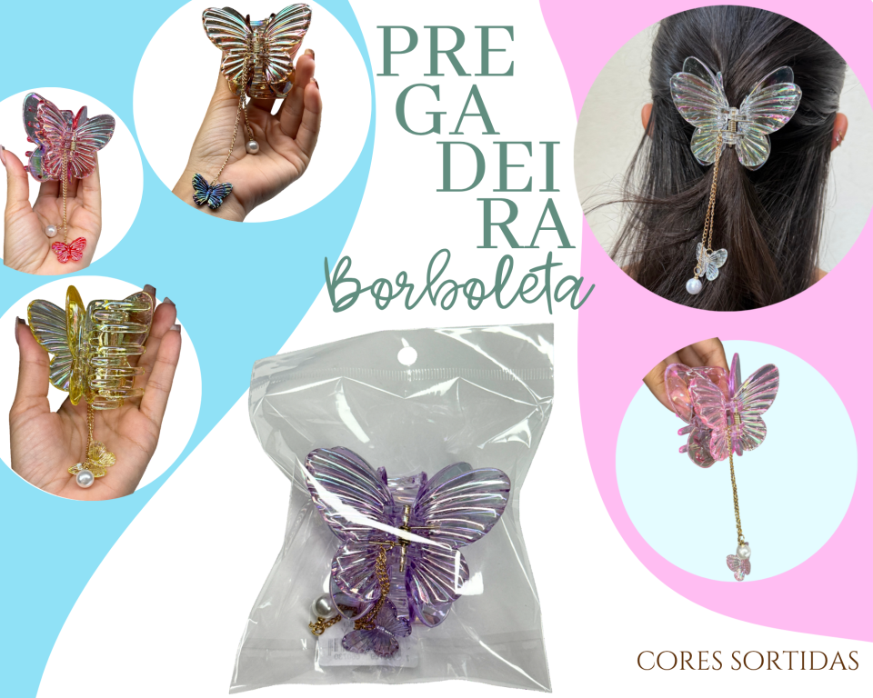 PREGADEIRA BORBOLETA C/PENDULO 7.5cm