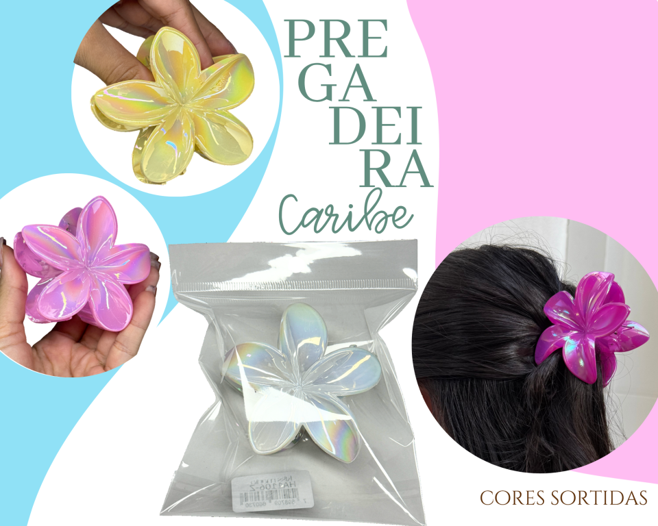 PREGADEIRA CARIBE COLORIDA 8cm