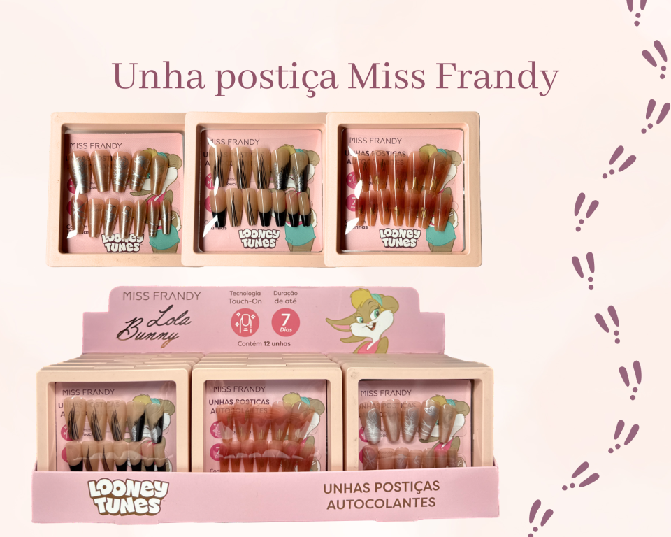 UNHA POSTIÇA CAIXINHA C/12 UNHAS LOLA BUNNY MINIMO 3
