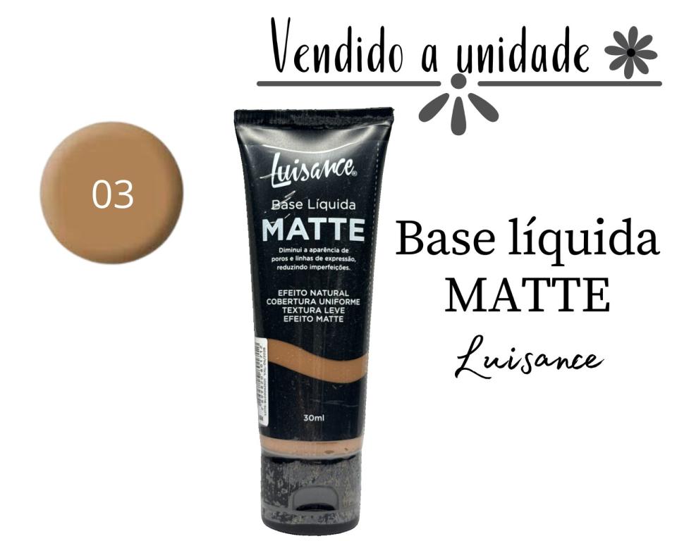BASE LIQUIDA MATTE TONS CLAROS LUISANCE N 3