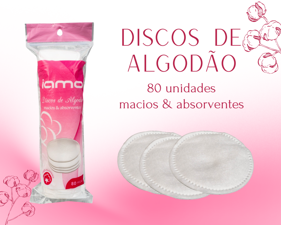 DISCOS DE ALGODAO 80 UN IAMO