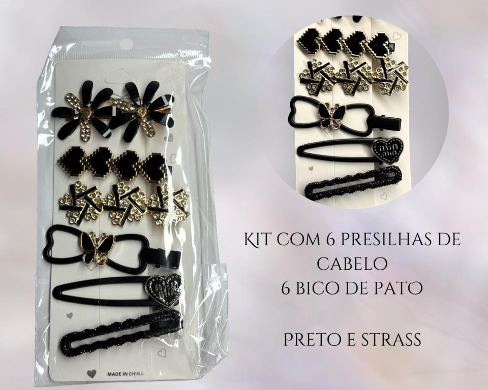 KIT PREGADEIRA PRETA C/6