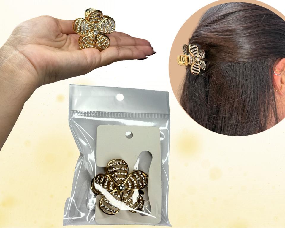PREGADEIRA FLOR STRASS 4cm