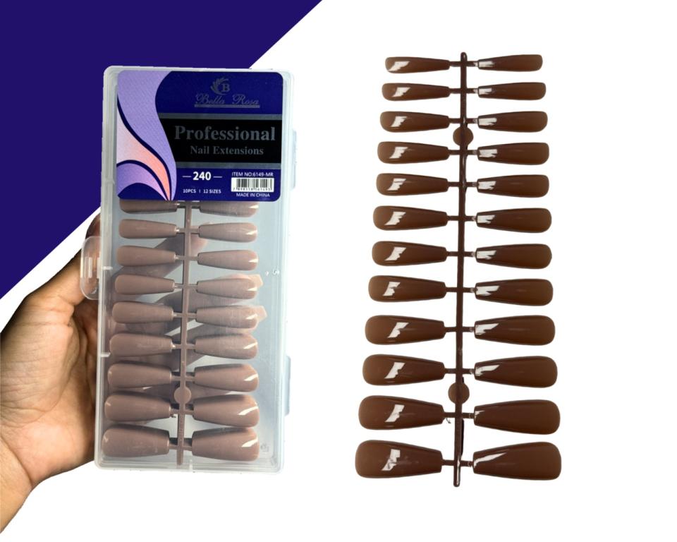 UNHA POSTIÇA EM GEL CAFE C/240