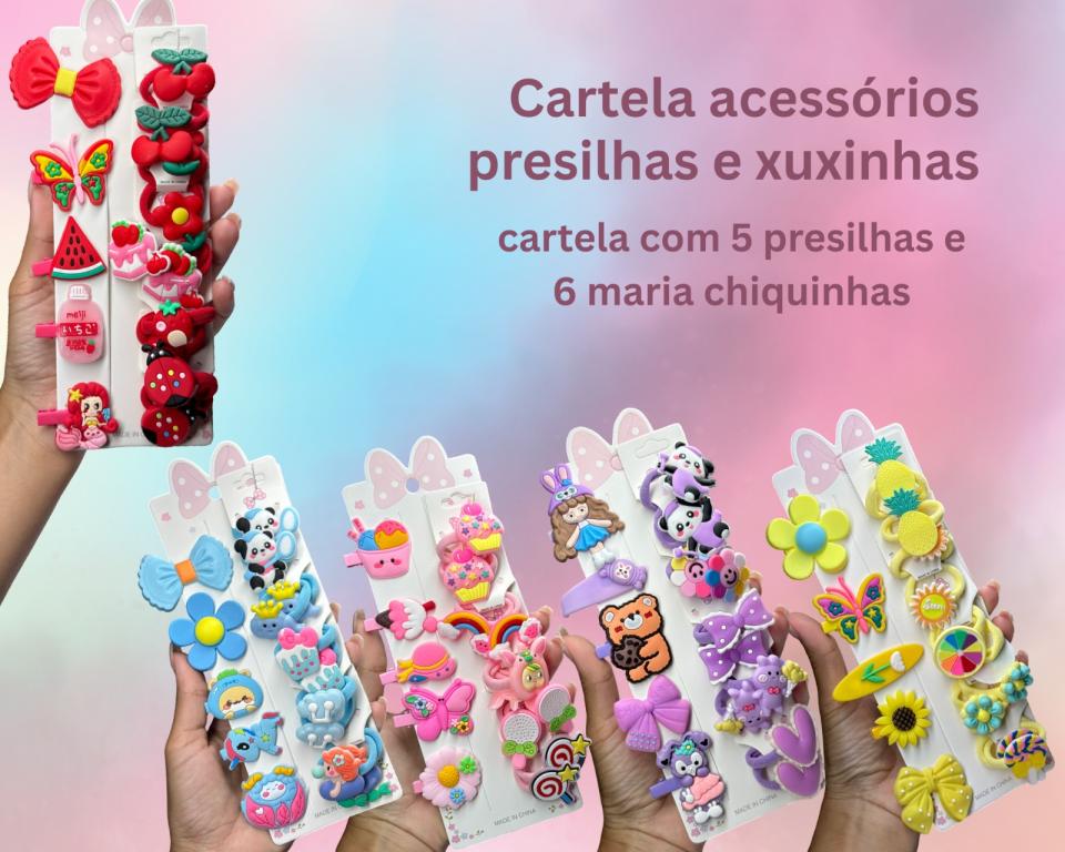 CARTELA PRESILHA E XUXINHA C/10