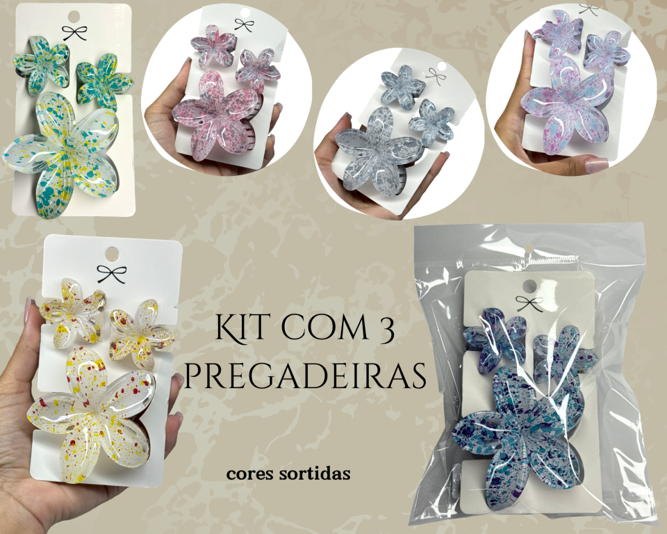 PREGADEIRA CARIBE JATEADA 8cm C/3