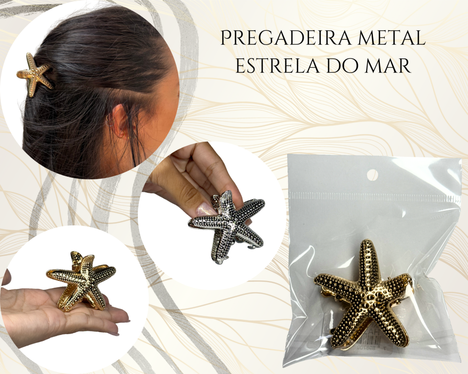 PREGADEIRA METAL ESTRELA 6cm