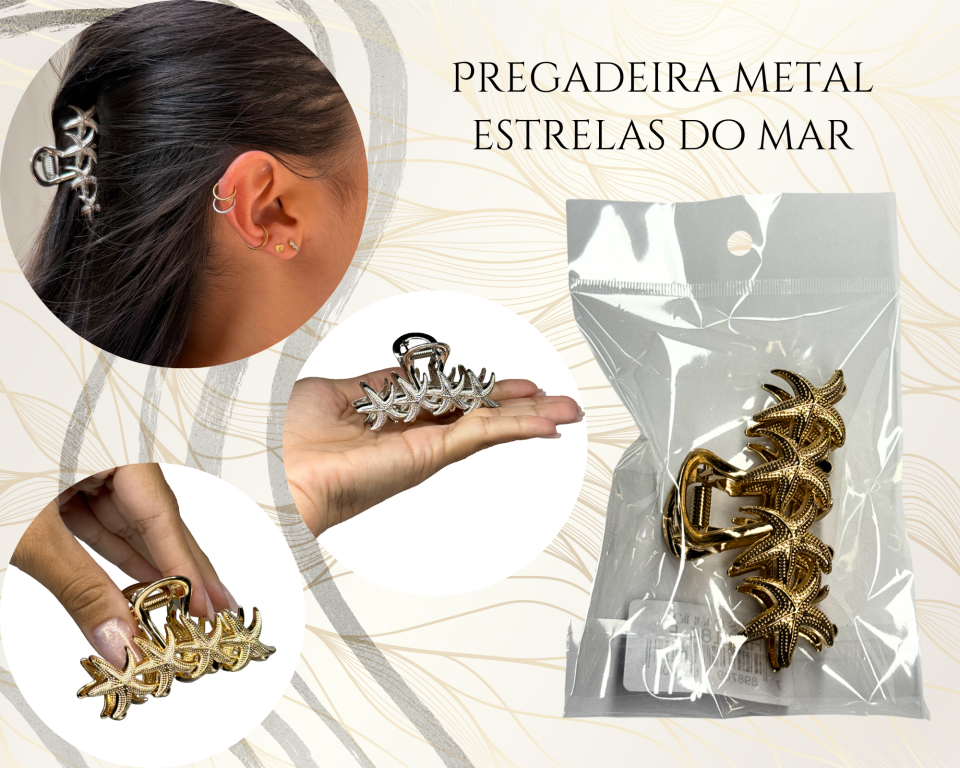 PREGADEIRA METAL ESTRELAS 6.5cm