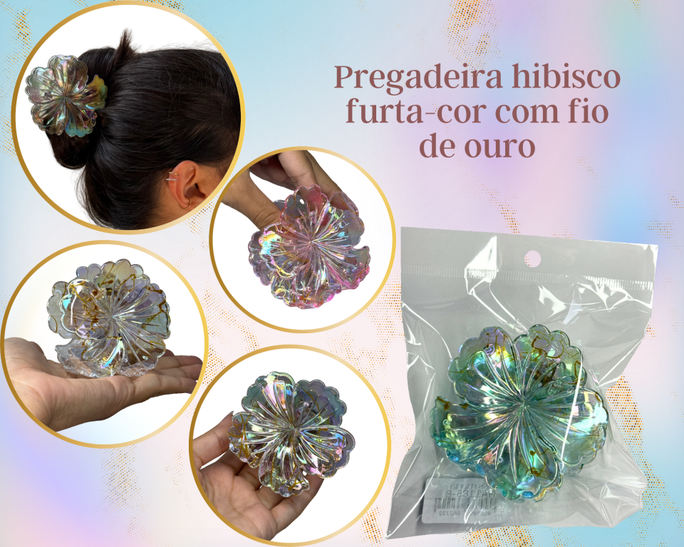 PREGADEIRA HIBISCO FURTA COR 8cm