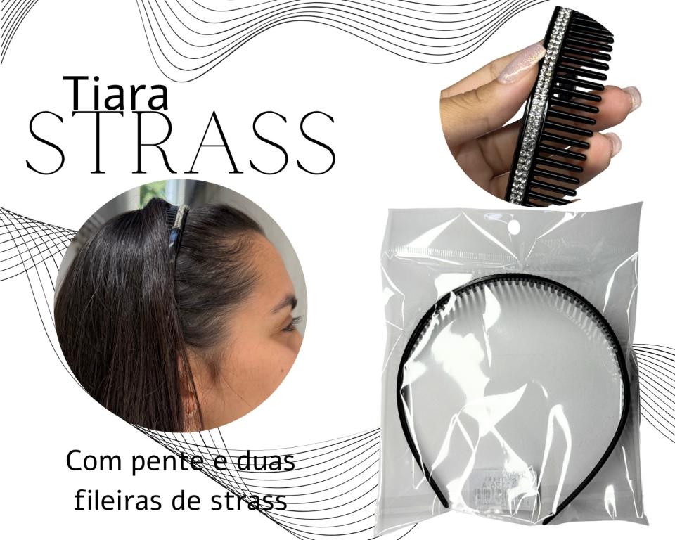 TIARA C/PENTE E STRASS