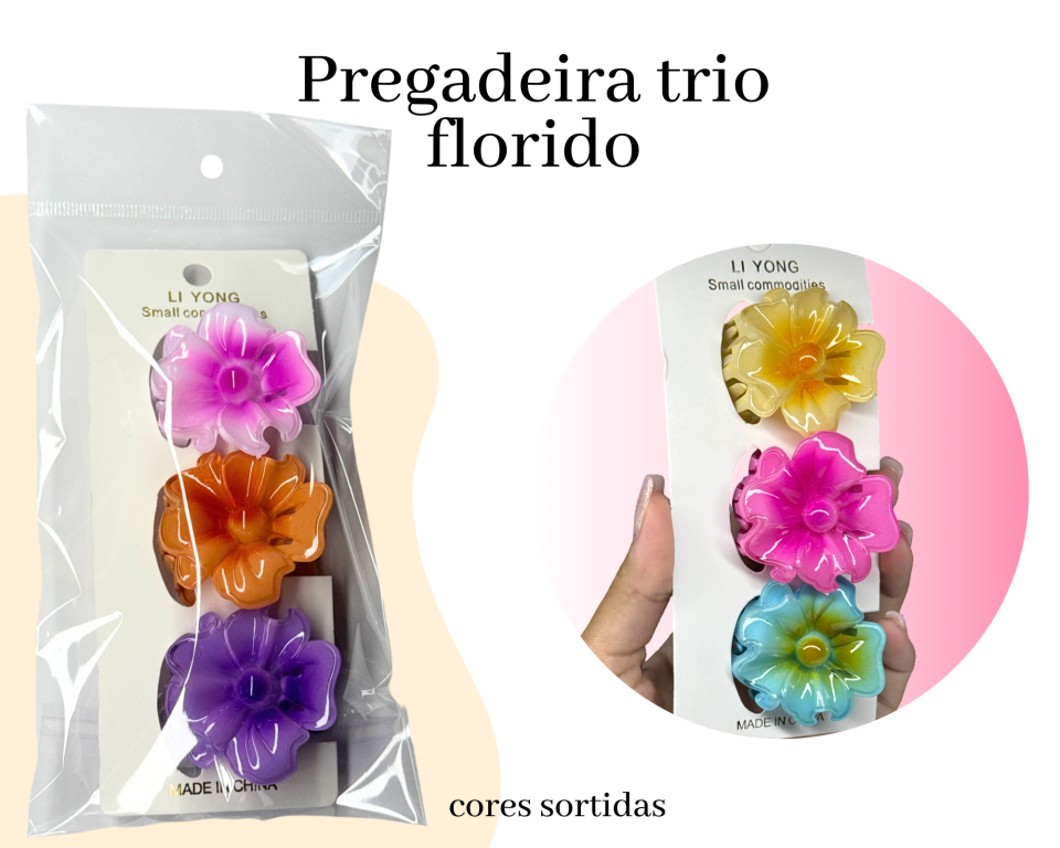 KIT PREGADEIRA FLOR C/3
