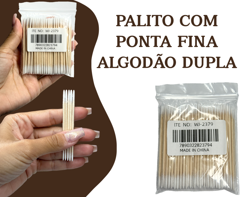 PALITO C/ PONTA FINA ALGODÃO DUPLA