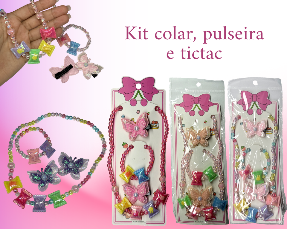 KIT COLAR ,PULSEIRA E PRESILHA