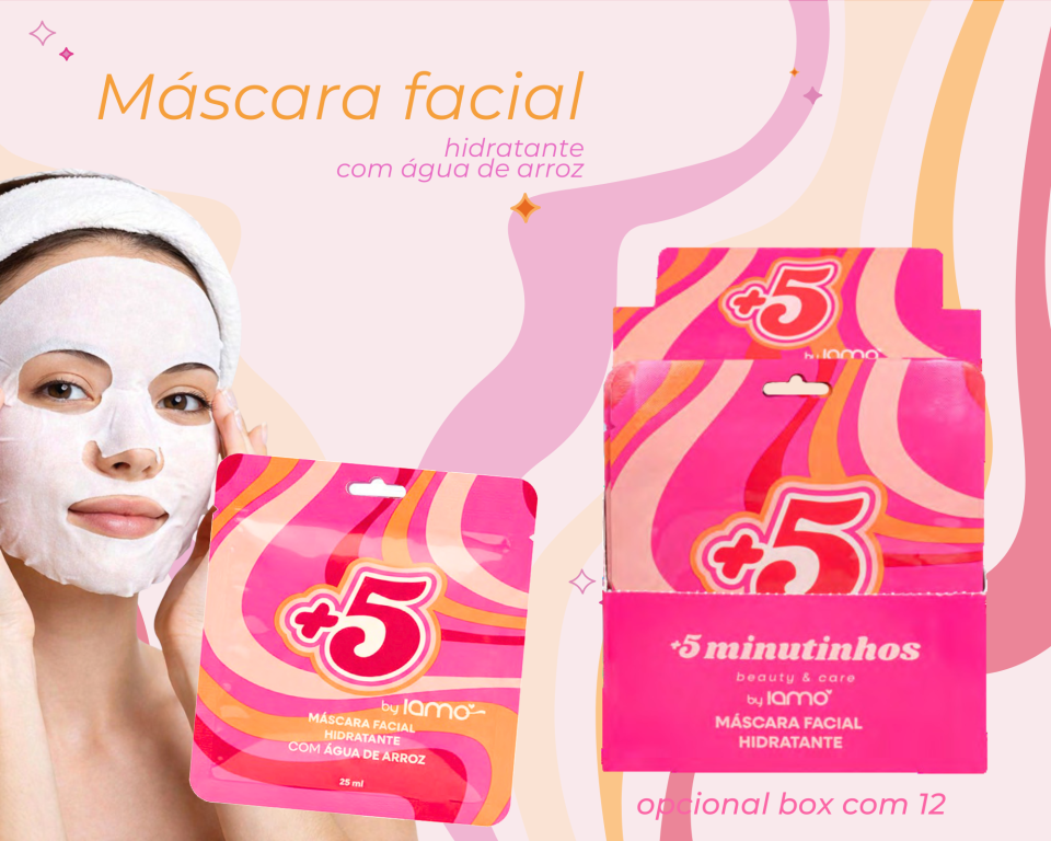 MASCARA FACIAL HIDRATANTE FIRMADORA AGUA DE ARROZ +5MIN