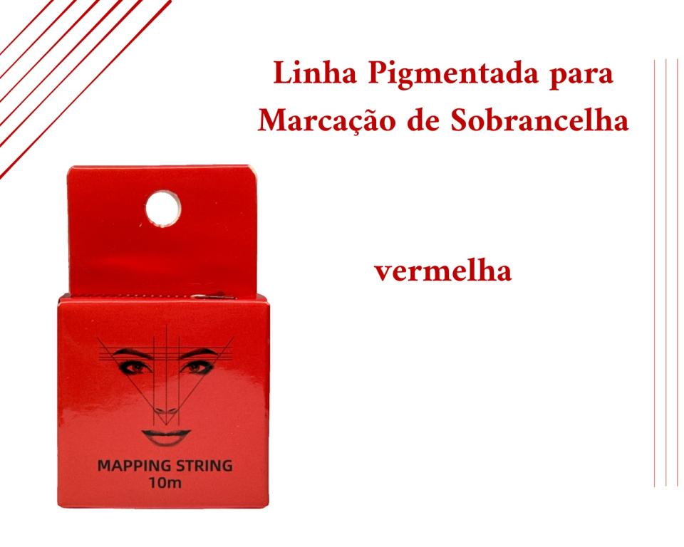 LINHA PIGMENTADA DE MARCAÇÃO SOBRANCELHA VERMELHA