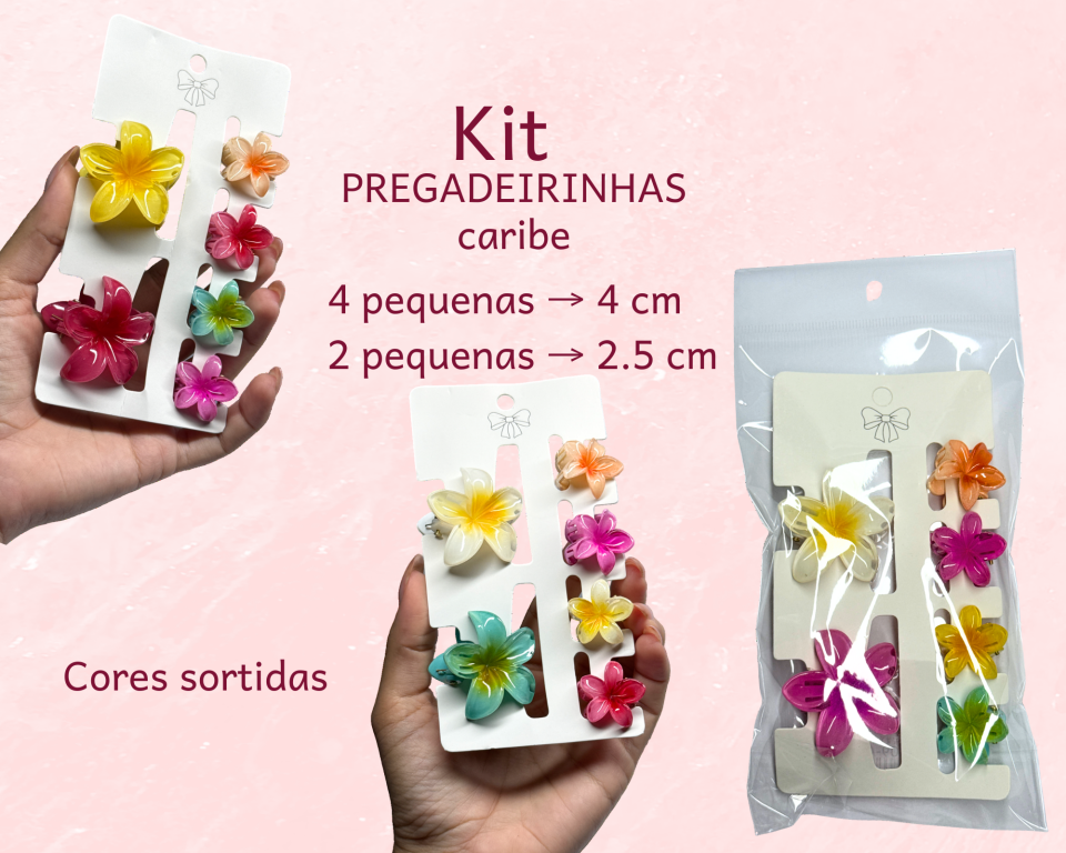 PREGADEIRA CARIBE KIT C/6 4cm/2.5cm