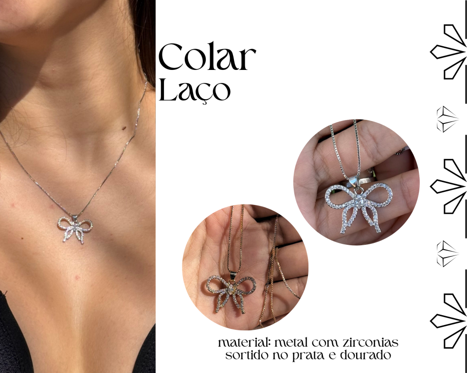 COLAR LAÇO C/ ZIRCONIAS