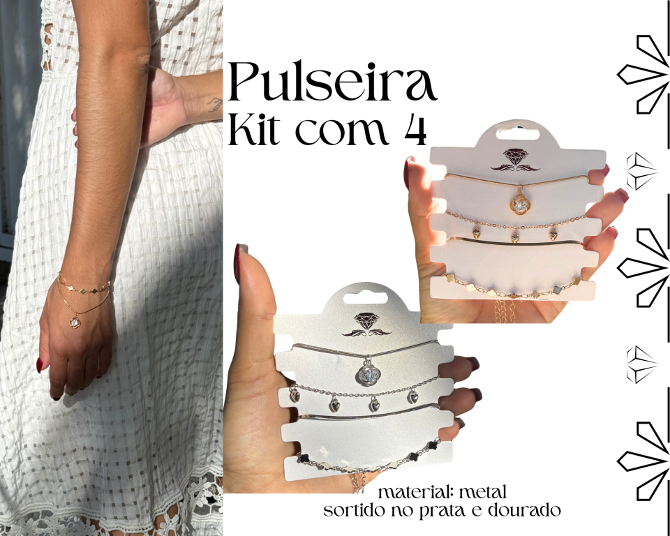 PULSEIRA KIT C/ 4 - UNIVERSO