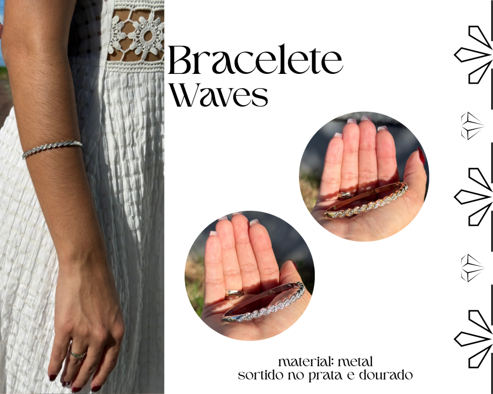 BRACELETE WAVES STRASS