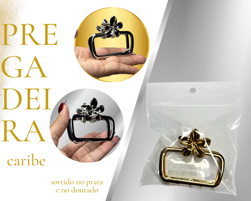 PREGADEIRA METAL QUADRADA C/CARIBE 5.5cm