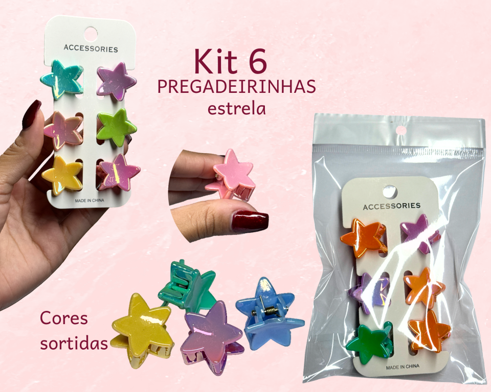 KIT PREGADEIRA ESTRELA 2cm C/6