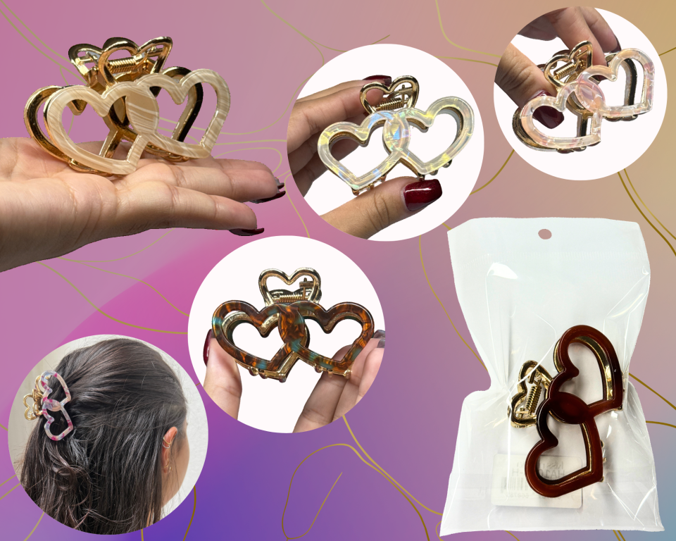 PREGADEIRA FEELS CORAÇÃO DUPLO 7cm