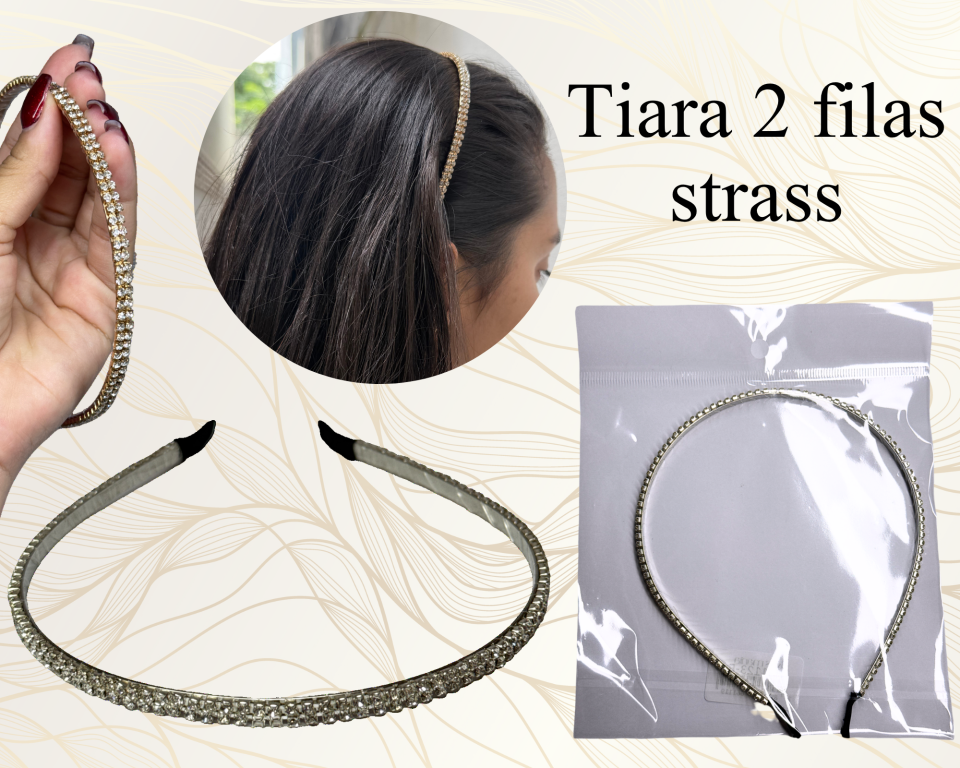 TIARA 2 FILEIRAS STRASS