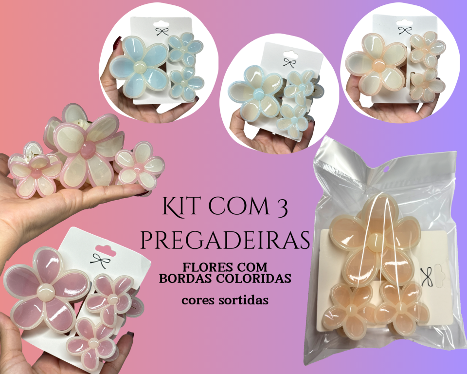 PREGADEIRA FLOR C/BORDA 8cm C/3