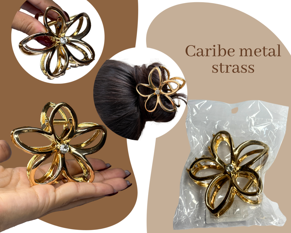 PREGADEIRA METAL CARIBE C/ STRASS 7.5cm