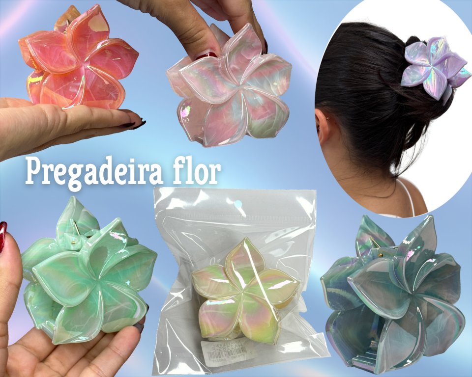 PREGADEIRA FLOR COLORIDA FURTA COR 8cm