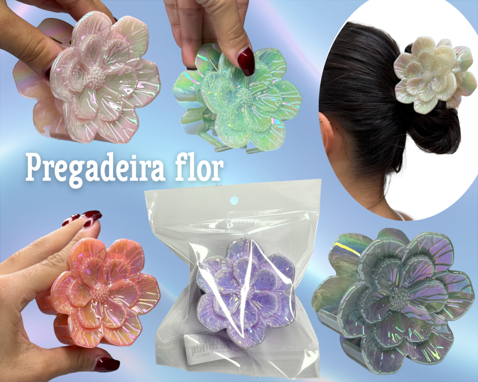 PREGADEIRA FLOR COLORIDA FURTACOR 7cm